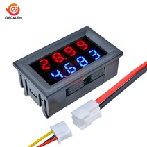DC 200V 100V 10A LCD 디지털 전압 전류 미터 테스터 조정 가능한 전류계 전압계 패널 볼트 앰프 감지기 듀얼 led 디스플레이, 03 4bit red blue_02 100V 10A