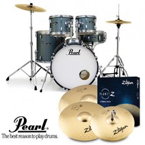 Pearl Roadshow 111 드럼+심벌 패키지 (Zildjian Planet Z 심벌세트), 색상:#31 Jet Black