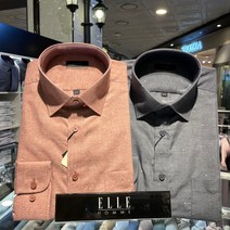 5남성)엘르셔츠 nc서면점 가을신상 115사이즈도 나온 구김없는 피치가공 카치온 프린트 앞주머니있는 일반핏셔츠