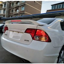 자동차 부품 스포일러 윙 혼다 시빅 2005-2011 트렁크 리어 립 테일 핀 LED 브레이크 라이트 올드 세단 수, 05 Ordinary white