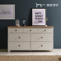 [장인가구] 뉴 로망스 와이드 서랍장, 색상:화이트오크, 상세 설명 참조