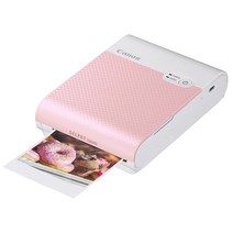 캐논 셀피스퀘어 QX10 미니 휴대용 귀여운 포토프린터 사진 인화기 스마트폰 스티커 사진 출력 인쇄, 핑크, 인화지 추가 x