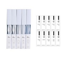 접이식 비닐 봉투 케이스 화이트 일반형 S 5p + 텍스트 스티커 10종 세트, 2세트