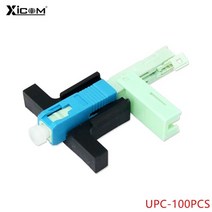 접속자 50100pcs ftth upcapc 단일 모드 광섬유 빠른 커넥터 sc 빠른 커넥터 ftth 도구 콜드 연결 광학 어댑터, upc-100pcs-t