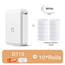 택배송장프린터 niimbot d110 Portable pocket printer for, 흰색14x22-10롤