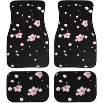 자동차발매트 4pcs jdm 사쿠라 플라워 패브릭 플로어 매트 인테리어 카펫 유니버설, 09 09
