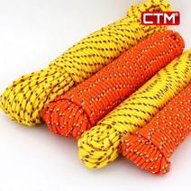 CTM 스트링 캠핑 로프 텐트끈, 01+스트링로프 5파이 20m 옐로우+