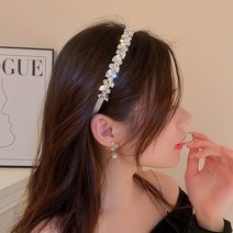 루즈루나 웨이풀 큐빅 실버 헤어밴드 머리띠