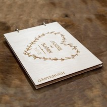 맞춤형 하트 모던 웨딩 게스트 북 목재 결혼식 나무 손님책 livre d'or 이름 포함, 06 50sheets Kraft paper_02 A4