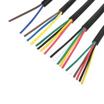 전기와이어 블랙 피복 절연 PVC 전선 제어 신호 케이블 구리 1/5/10 미터 28AWG RVV 2/3/4/5/6/8/10/12, 01 1 Meter_07 10Cores 28 AWG