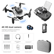 드론 신제품 KY912 미니 4K HD 카메라 공기 압력 고정 높이 4 면 장애물 회피 전문가용 접이식 쿼드콥터 2022, 16 White Dual Camera 1B