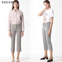 쉬즈미스 [쉬즈미스(SHESMISS)] 클래식 체크 슬랙스 팬츠 (택가격 138000원)