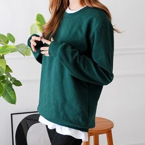 티데일리 남녀공용 기모 맨투맨 무지 긴팔 티셔츠
