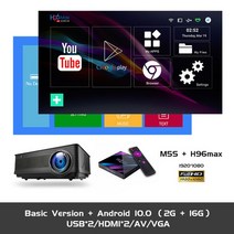 리얼 TV M5S 시리즈 풀 HD 1080P 프로젝터 4K 7000 루멘 안드로이드 와이파이 블루투스 HDMI 호환 VGA AV U, [03] M5SH96 MAX, [03] 영국 플매트 카펫 매트 카펫 러그