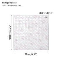 49 자체 접착 반투명 실리콘 고무 댐퍼 버퍼 캐비닛 범퍼 가구 패드 쿠션 보호 하드웨어, 01 8x2mm x 100pcs