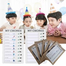 체크리스트보드 세트 my chores 키즈 냉장고 데일리 투두리스트 키즈, 집에서-백지(세트)단품+펜+빈속지2P+포장팩