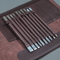 우드카빙키트 입문자 나무 조각칼 세트 공방 목공 수공예 10pcs 손 도구 텅스텐 강철 조각 칼 세트 인감 돌 그레이버 레터링 조각 도구 가죽 핸들 + 가죽 가방, 없음