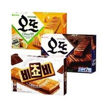 오리온 오뜨 치즈 144g+쇼콜라 150g+비쵸비 125g(총3개), 3개