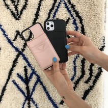 무지 폴더 카드수납 포켓 가죽 범퍼 핸드폰 케이스 (아이폰 갤럭시 노트) 핑크컬러