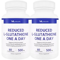 [미국빠른직구] 마이라이프 내추럴스 Reduced L-글루타치온 500 mg 원어데이 60정 2병