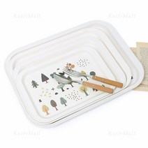 멜라민 트리 쟁반 4사이즈 사각 트레이, 특대