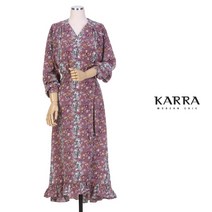 KARRA 플라워나염풀오픈랩원피스_KB9SOP028A