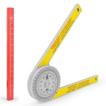 목공 연귀 톱 각도기 ABS 각도기 눈금자 경사 측정기 낚시꾼 마커 측정 눈금자 측정 도구, 노란색