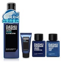 다슈 맨즈 아쿠아 딥 워터풀 올인원 로션 153ml + 30ml + 클렌징폼 30ml + 토너 30ml 세트, 1세트