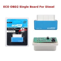 최고의 더블 보드 니트로 EcoOBD2 칩 튜닝 박스 15 연료 더 많은 전력 저장 에코 OBD2 니트로 OBD2 OBD 인터페이스 벤진 디젤, Single PCB Blue
