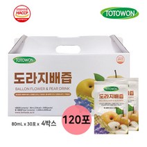 [토토원] 강원식품 도라지배즙 4박스(120포), 단품, 단품