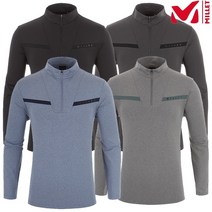 밀레 밀레 이월50%특가 남성긴팔집업 블랑 집업 티셔츠_MVQFT402EI