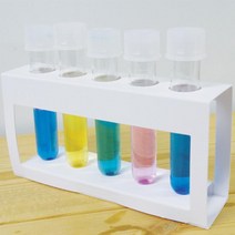 과학수업 실험 플라스틱 시험관세트 5인 체험학습 화학실험 튜브