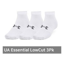 [엔터식스]언더아머 언더아머 에센셜 로우컷 발목양말 3족1365745, 화이트@#L