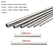 잔디깎기 1 10pcs 250mm500mm 304 원활한 Stainlessy 철강 모세관, 8x5mm  1pcs+250mm