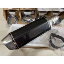 CH moto r 탄소 섬유 모토 rcycle 파이프 250cc 350cc 600cc 이스케이프 튜브 Nmax Tmax530 Msx125 GSR600, F370mm with sticker