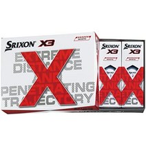 일본 직송 골프볼 골프공 선물 던롭 스릭슨 1다스 12개 srixon x3 2022년 모델, 화이트