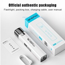 손전등 2 in 1 울트라 브라이트 g3 전술 led 손전등 토치 앰프 USB 케이블로 조명 3가지 모드를 위한 보조 배터리, 하얀