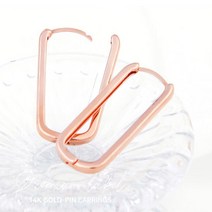 14K GOLD_pin 링 원터치 귀걸이 링귀걸이