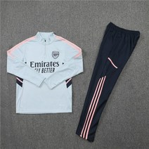 오토바이자켓 라이딩자켓 오토바이바람막이 Arsenal 긴팔 트레이닝 복 성인 축구 유니폼 가을 겨울 워밍업 스포츠 슈트, L, 22-23 그레이 하프풀 트레이닝복