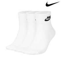 나이키 에브리데이 에센셜 앵클 양말3P DX5074-101, 화이트 24호