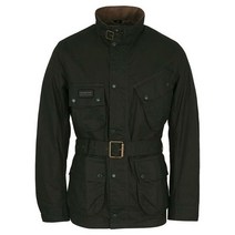 바버 인터내셔널 MWX1784 OL51 왁스 하프 코트