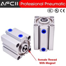 공압 에어 실린더 SDA -S 암나사 자석 실린더 소형 복동 박형, 03 Stroke 15mm_07 Bore 50mm