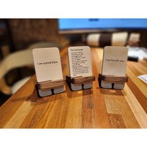원목 휴대폰 거치대 월넛 자작나무 응원문구 기독교문구 핸드폰 거치대, 문구없음, 1개