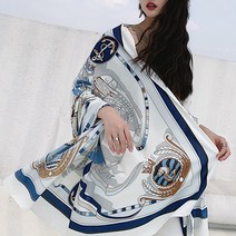 대형 스카프 마린그래픽 비치숄