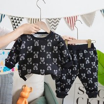 몽실이 곰 맨투맨 기모 상하복 겨울 누빔 외출복 아동 유아