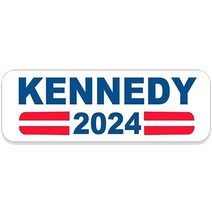 스트라이프 라운드 범퍼 스티커가 포멀 케네디 2024 RFK 24 로버트 주니어 비닐 스티커3 x 8인치