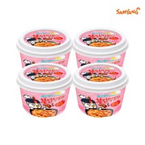 까르보 불닭 떡볶이 179g X 4 즉석 매운 컵떡볶이 간식