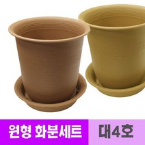 아트박스/에이치플러스몰 웰빙 플라스틱 화분 받침 세트 22cm 대4호 W87A8E3, 베이지