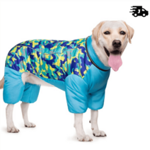 겨울 중형견 대형견 개 의류 방수 재킷 조끼 애완동물 코트 겨울 의류, 20, 3 Light Blue