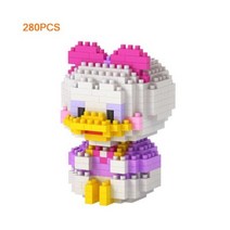 나노 블록 디즈니 nanobrick 인물 블럭 마이크로 도날드덕 구피 명왕성 미키마우스 미니마우스 데이지 빌드 장난감, Daisy
